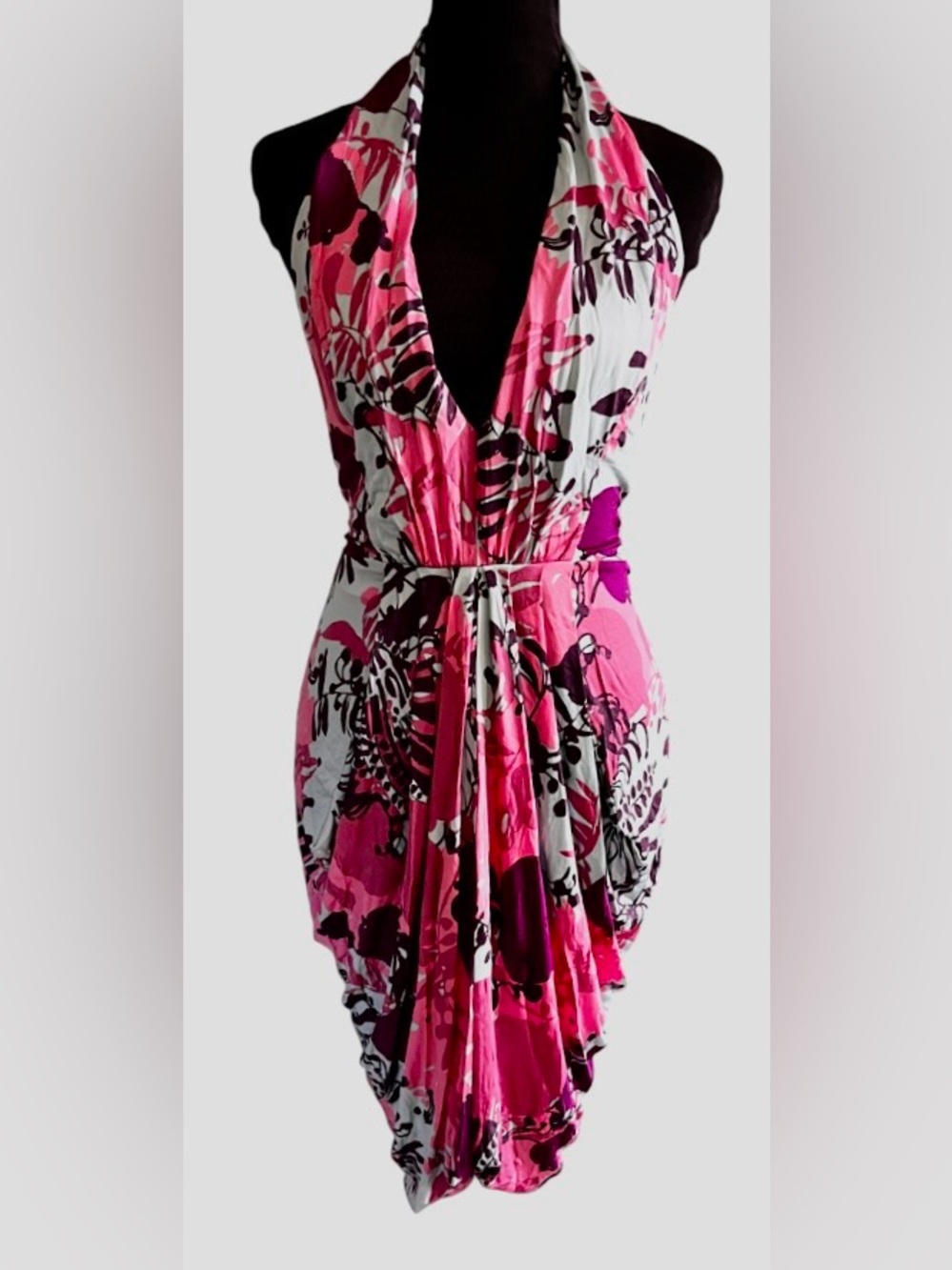 BNWT Marciano Women’s Pink Floral Halter Dress